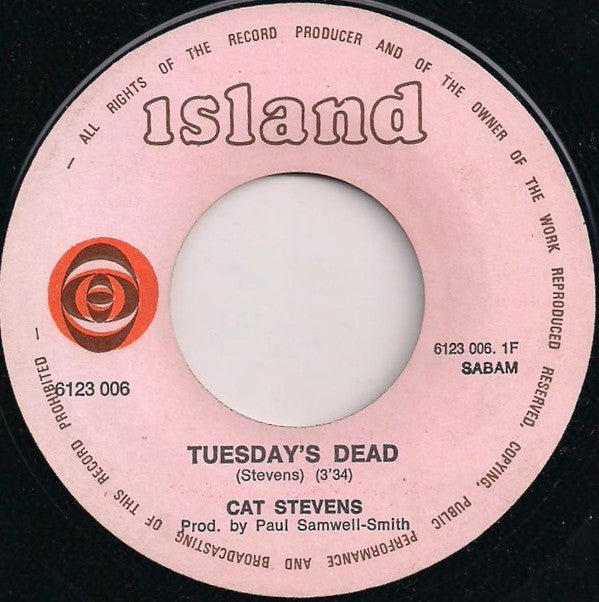 Cat Stevens : Tuesday's Dead (7", Single)