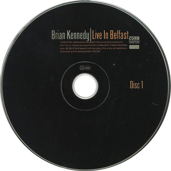 Brian Kennedy : Live In Belfast (2xCD, Album)