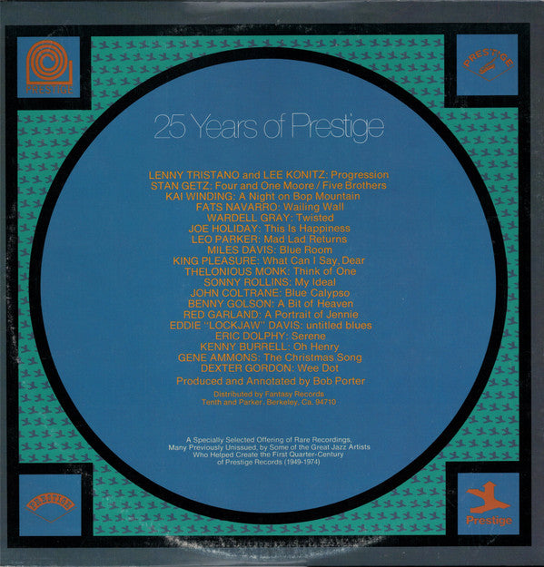 Various : 25 Years Of Prestige (2xLP, Comp, Mono, RE)