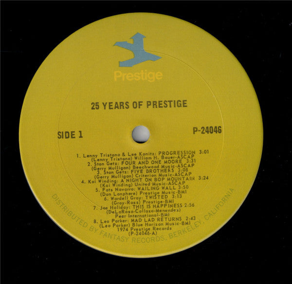 Various : 25 Years Of Prestige (2xLP, Comp, Mono, RE)