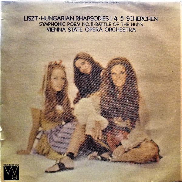 Franz Liszt - Hermann Scherchen, Orchester Der Wiener Staatsoper : Hungarian Rhapsodies 1 • 4 • 5 / Symphonic Poem No.11•Battle Of The Huns (LP, Album)