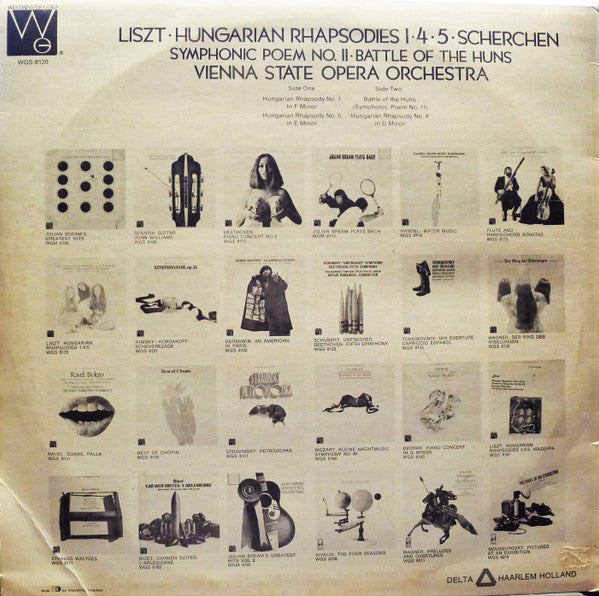 Franz Liszt - Hermann Scherchen, Orchester Der Wiener Staatsoper : Hungarian Rhapsodies 1 • 4 • 5 / Symphonic Poem No.11•Battle Of The Huns (LP, Album)