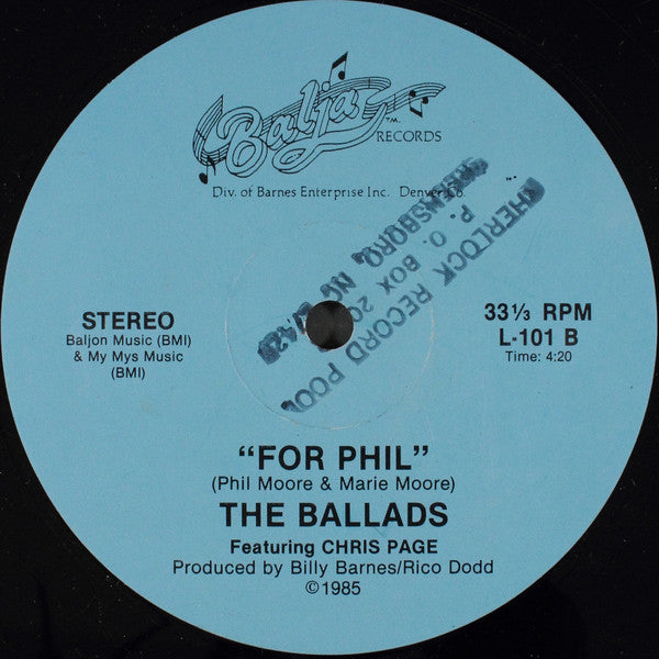 The Ballads : Angel Baby / For Phil (12")