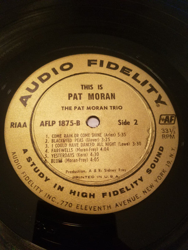 Pat Moran Trio : This Is Pat Moran (LP, Album, Mono)