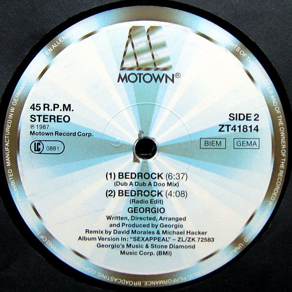 Georgio (2) : Bedrock (12")
