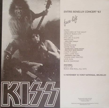 Kiss : Face-Lift (Box, Unofficial + 3xLP, Unofficial, Red)
