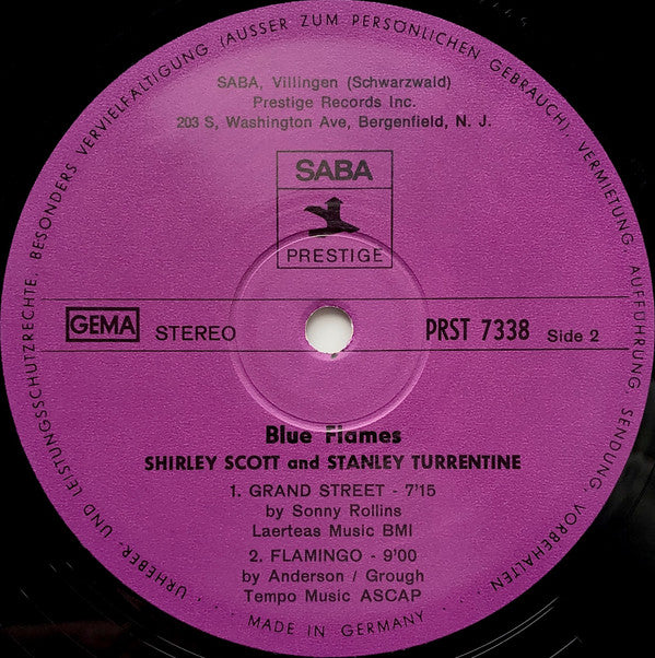 Shirley Scott And Stanley Turrentine : Blue Flames (LP, Album)