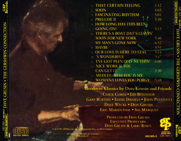 Dave Grusin : The Gershwin Connection (CD, Album, RE)