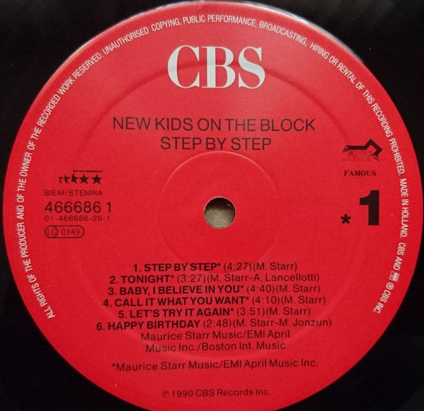New Kids On The Block : Step By Step (LP, Album, Club)