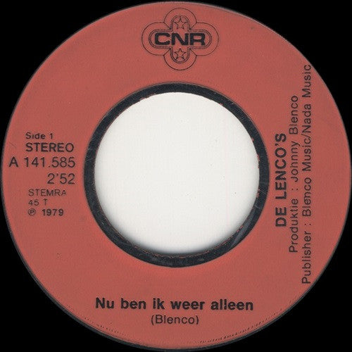 De Lenco's : Nu Ben Ik Weer Alleen (7", Single)