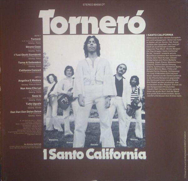 I Santo California : Torneró  (LP, Album)