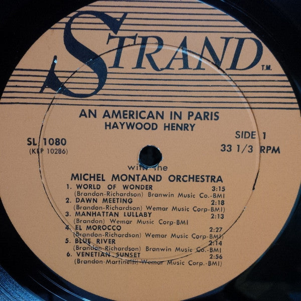 The Michel Montand Orchestra, Haywood Henry Sixtet : An American In Paris (LP)