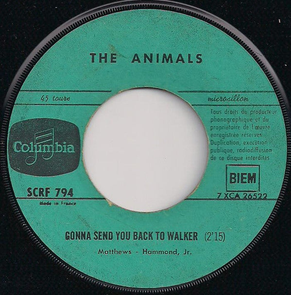 The Animals : The House Of The Rising Sun (7", Single, Jukebox)
