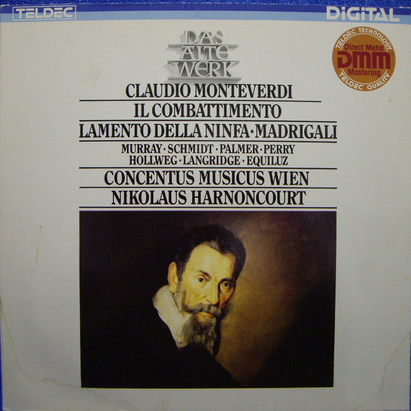 Claudio Monteverdi, Ann Murray • Trudeliese Schmidt • Felicity Palmer • Janet Perry • Werner Hollweg • Philip Langridge • Kurt Equiluz, Concentus Musicus Wien, Nikolaus Harnoncourt : Il Combattimento • Lamento Della Ninfa • Madrigali (LP)