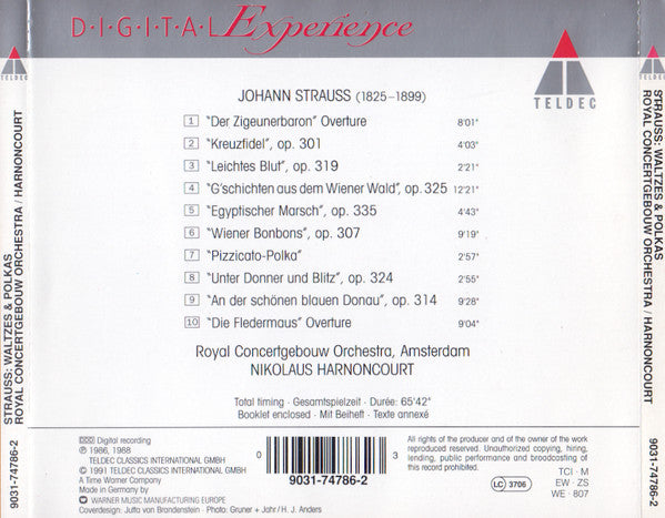 Johann Strauss Jr., Concertgebouworkest, Nikolaus Harnoncourt : An Der Schönen Blauen Donau = The Blue Danube = Le Beau Danube Bleu (CD, Comp)
