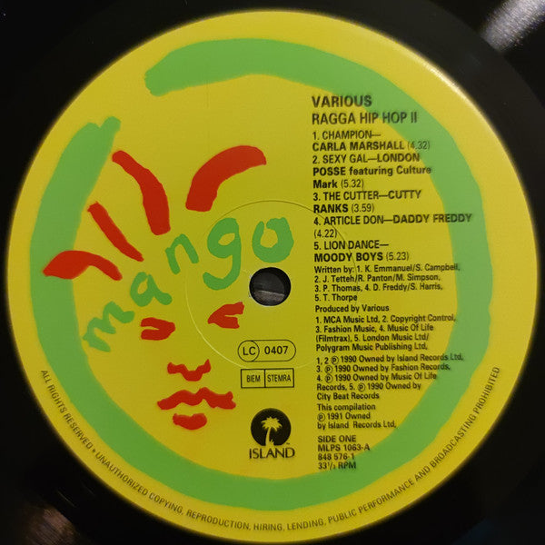 Various : Ragga Hip Hop II (LP, Album)