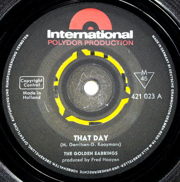 The Golden Ear-Rings* : That Day (7", Single, Mono)