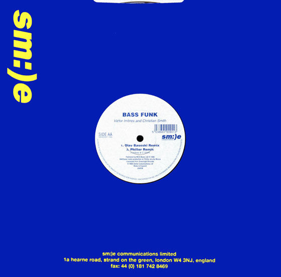 Victor Imbres And Christian Smith : Bass Funk (12", Single)