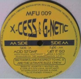 X-cess & G-netic : Acid Stomp / Let It Go (12")