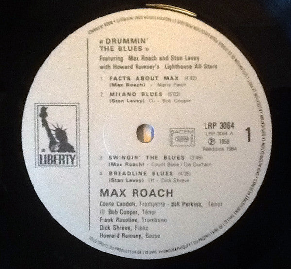 Max Roach and Stan Levey with Howard Rumsey's Lighthouse All-Stars : Drummin' The Blues (LP, Mono, RE)