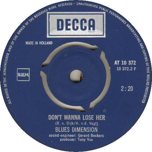 Blues Dimension : Twilight Mood (7", Single)