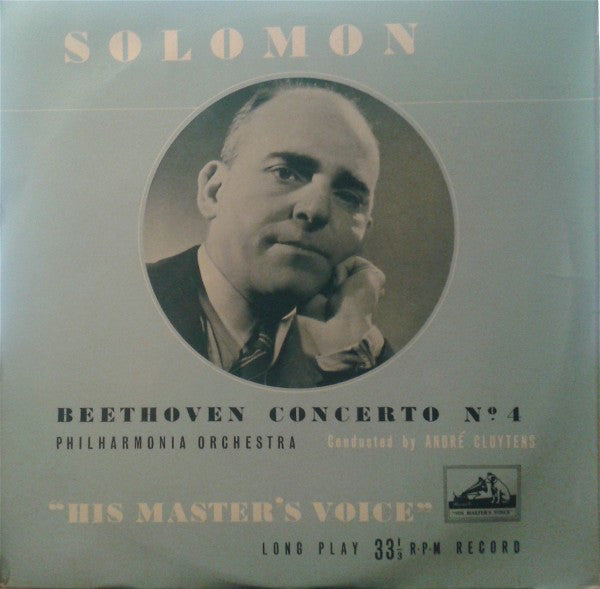 Ludwig van Beethoven - Solomon (6) - André Cluytens : Concerto No.4 In G Major, Op. 58 (10", Mono)