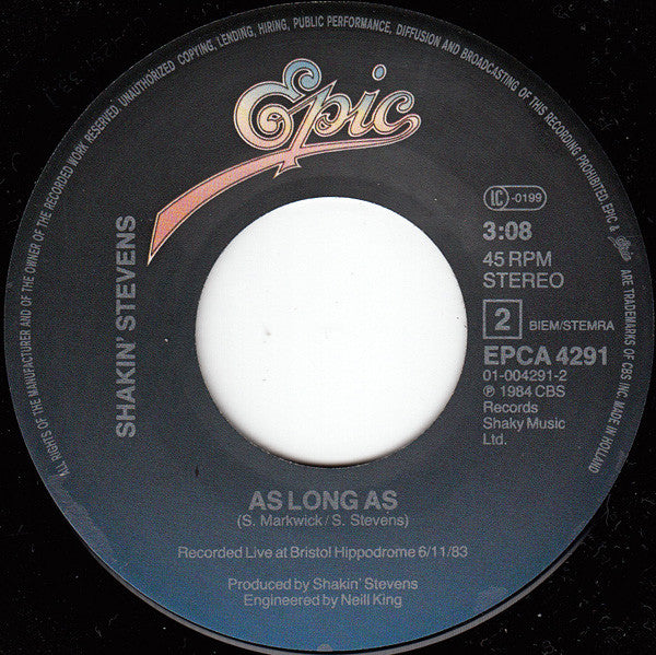 Shakin' Stevens : A Love Worth Waiting For (7", Single)
