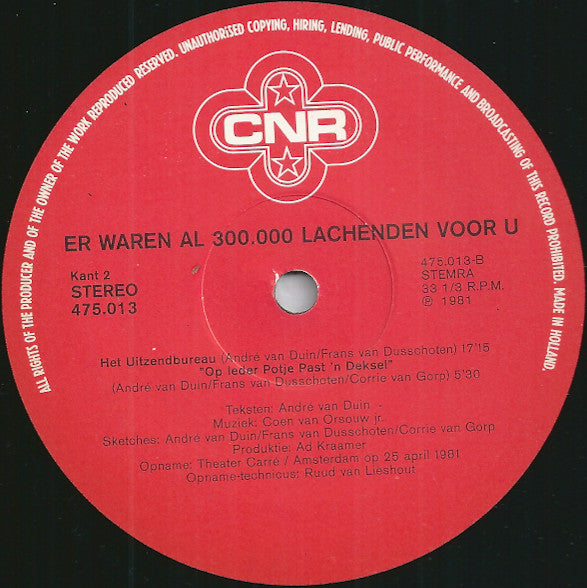André van Duin : De André Van Duin Show (Er Waren Al 300.000 Lachenden Vóór U!) (2xLP, Album)