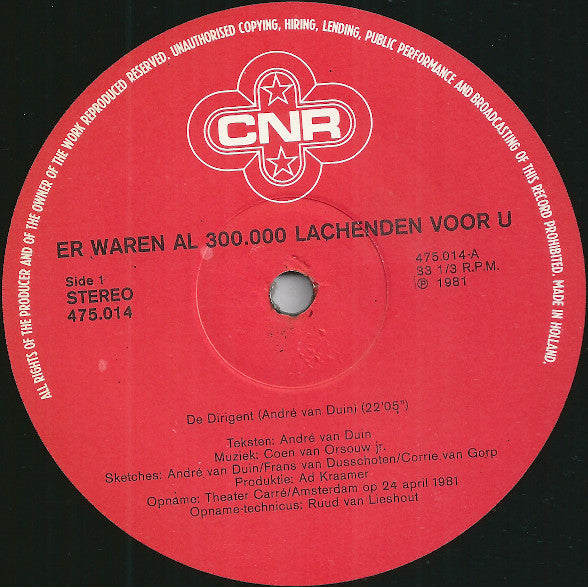 André van Duin : De André Van Duin Show (Er Waren Al 300.000 Lachenden Vóór U!) (2xLP, Album)