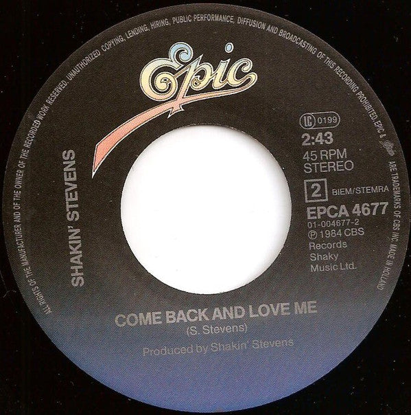 Shakin' Stevens : A Letter To You (7", Single)