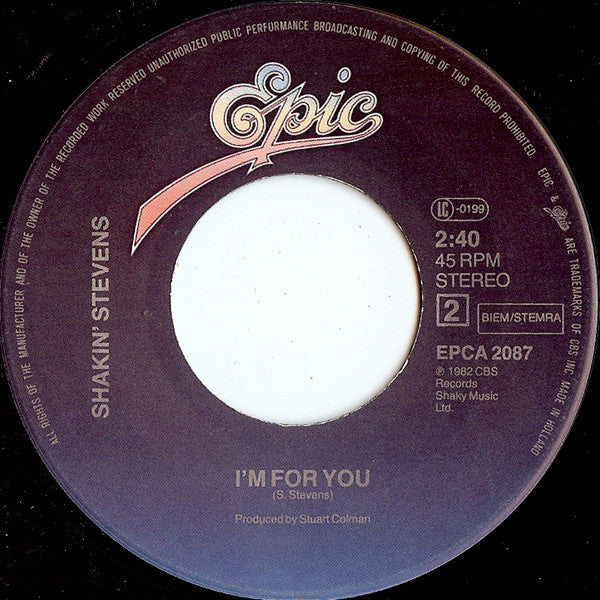 Shakin' Stevens : Shirley (7", Single)
