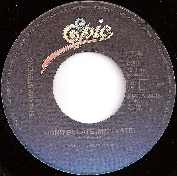 Shakin' Stevens : I'll Be Satisfied (7", Single)