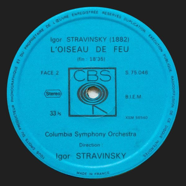 Igor Stravinsky, Columbia Symphony Orchestra : Stravinsky Dirige Stravinsky  : L'Oiseau De Feu (LP, Album, RE)