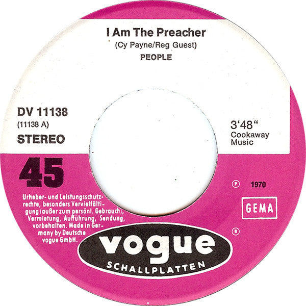 People (31) : I Am The Preacher / September's Son (7", Single)