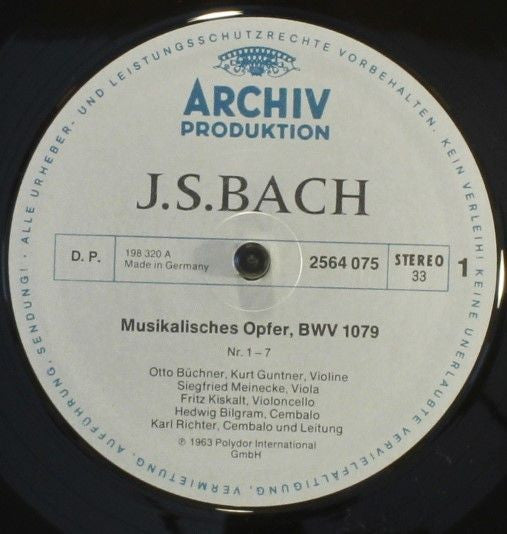 Johann Sebastian Bach : Kammermusik II - Chamber Music II - Musique De Chambre II (7xLP + Box, Comp)