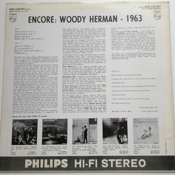 Woody Herman : Encore (LP, Album)