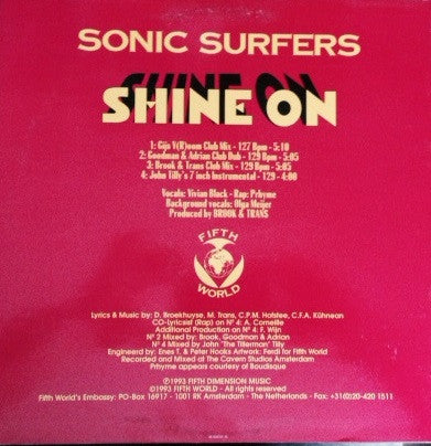 Sonic Surfers : Shine On (12", Maxi)