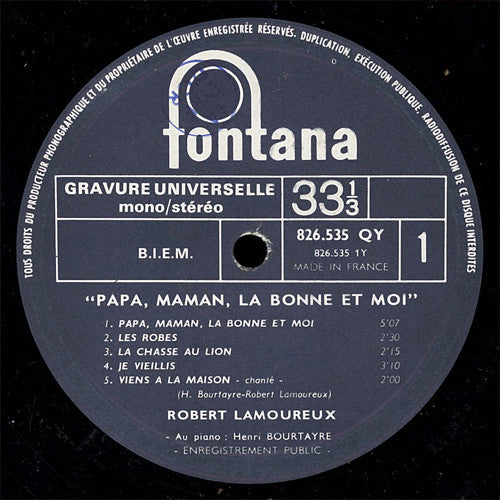 Robert Lamoureux : Papa, Maman, La Bonne Et Moi... (LP, Album)