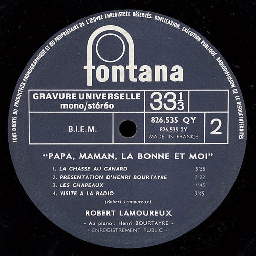 Robert Lamoureux : Papa, Maman, La Bonne Et Moi... (LP, Album)