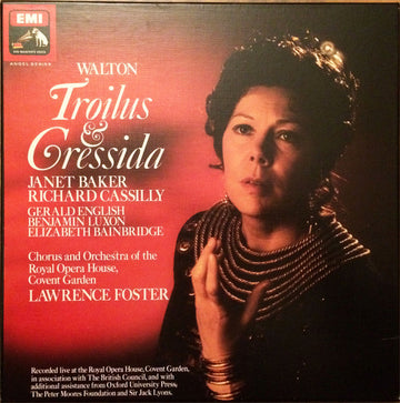 Sir William Walton, Lawrence Foster, Janet Baker, Richard Cassilly : Troilus & Cressida (3xLP, Quad,   + Box)