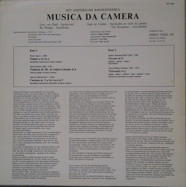 Musica Da Camera : In De Doelen (LP, Album)