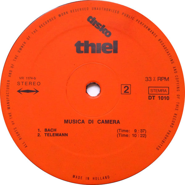 Musica Da Camera : In De Doelen (LP, Album)
