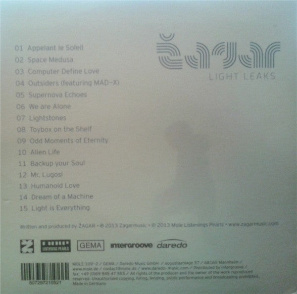 Žagar : Light Leaks (CD, Album, Promo)
