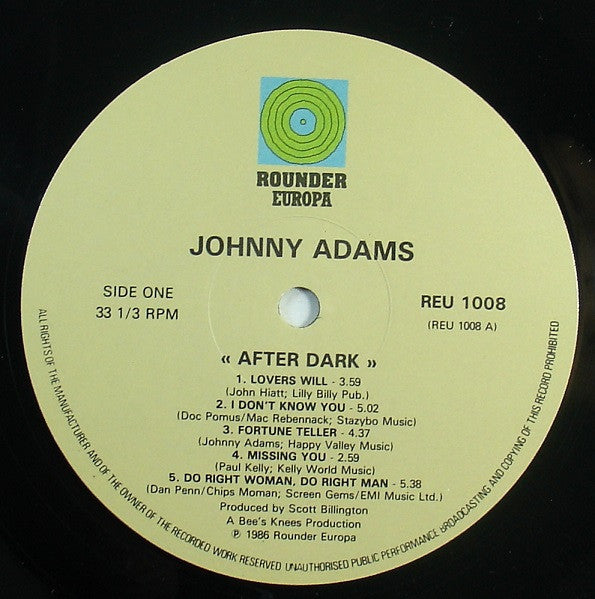 Johnny Adams : After Dark (LP, Album)