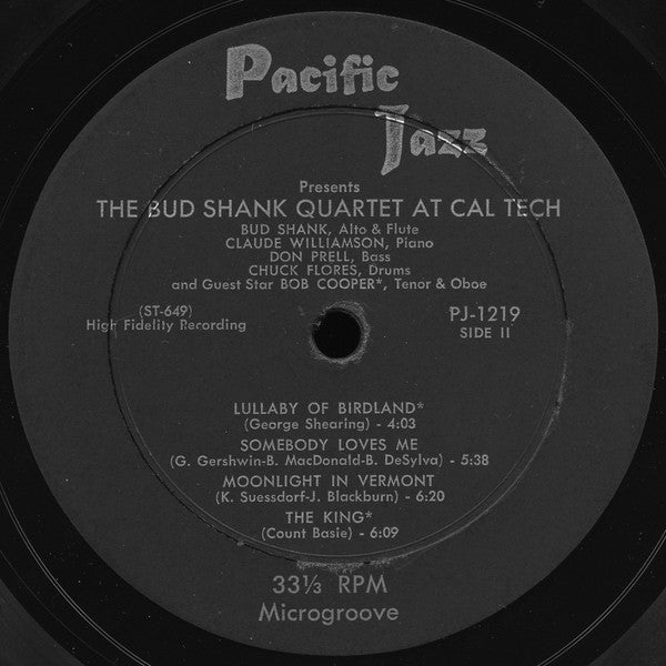 Bud Shank Quartet With Bob Cooper : Jazz At Cal-Tech (LP, Album, Mono, Dee)