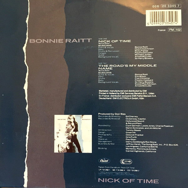 Bonnie Raitt : Nick Of Time (7", Single)