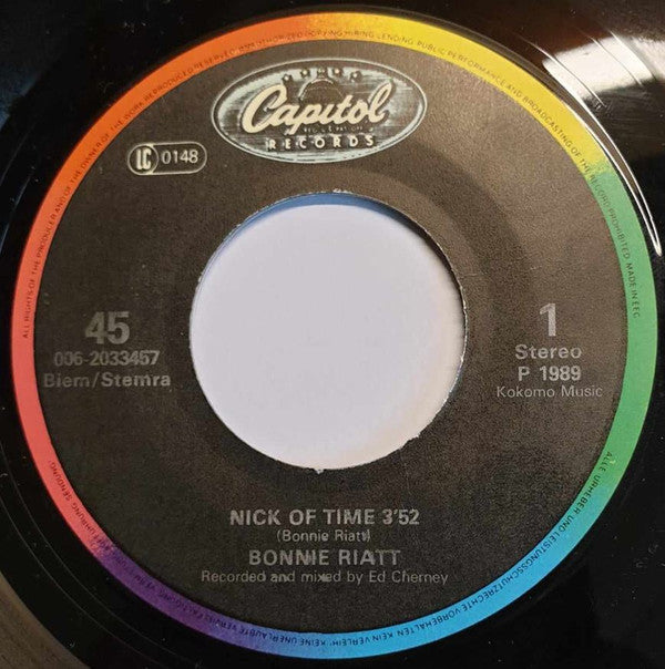 Bonnie Raitt : Nick Of Time (7", Single)