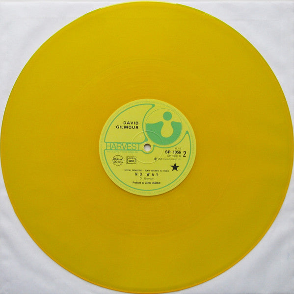 Richard Wright / David Gilmour : Drop In From The Top / No Way (12", Promo, Yel)