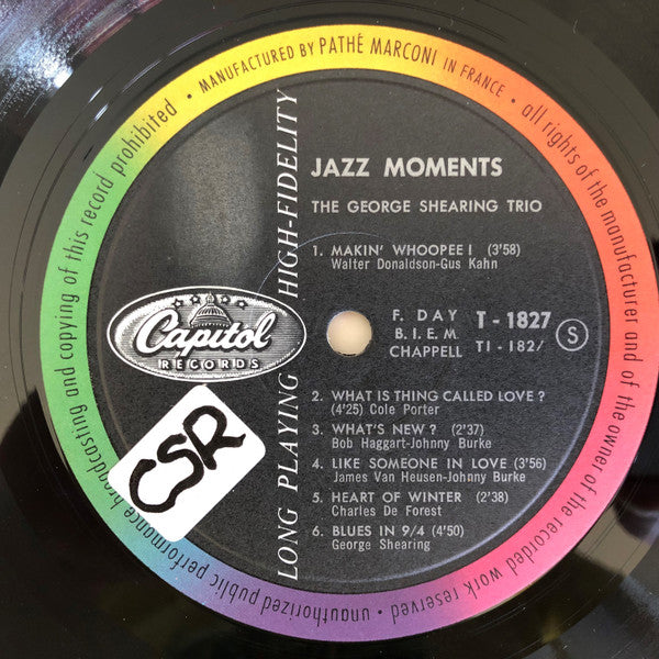 George Shearing Trio : Jazz Moments (LP, Mono)
