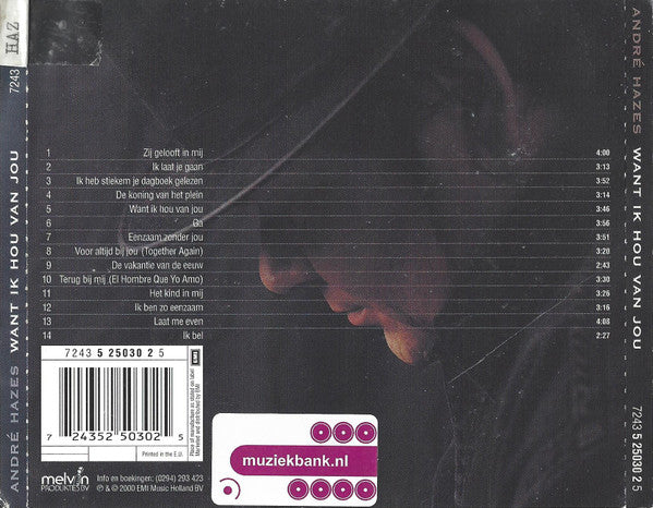 André Hazes : Want Ik Hou Van Jou (CD, Album)